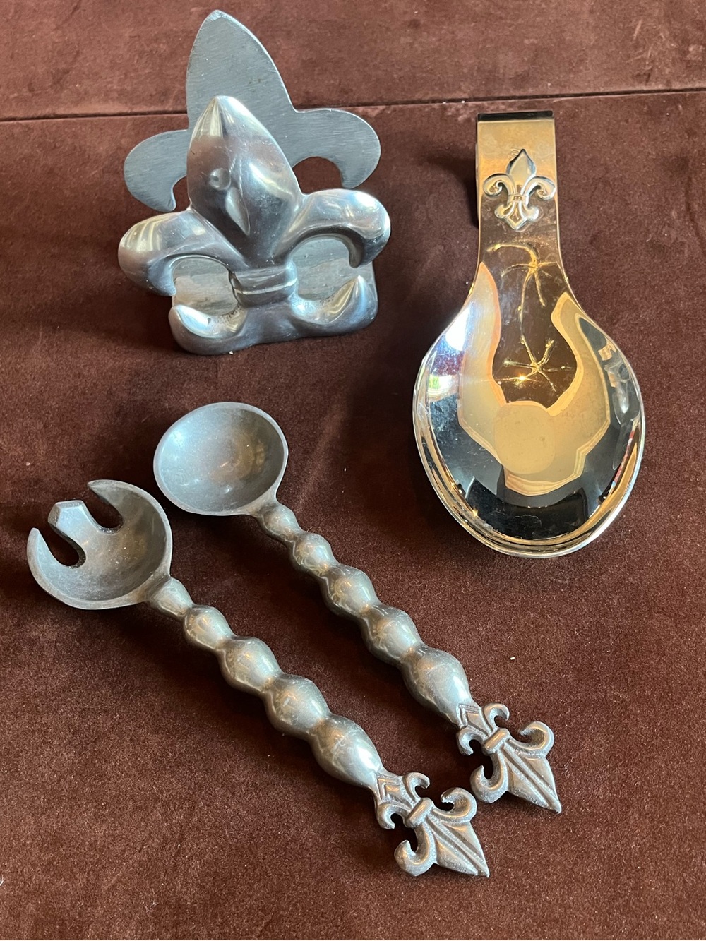 3 piece kitchen bundle Fleur-de-Lis Pewter